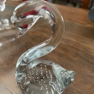 Elegant Glass Swan Figurine